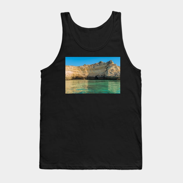 Scenic golden cliffs near Alvor, Portimao, Algarve Tank Top by AnaMOMarques